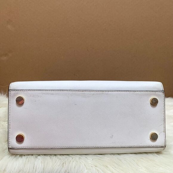 MICHAEL KORS Large Optic White Saffiano Leather SELMA Satchel - Picture 13 of 16